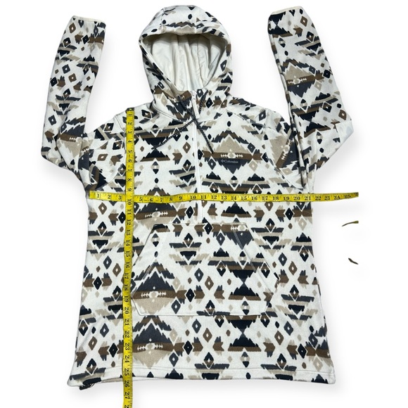Columbia Sweater Weather Pullover Hoodie Chalk Rocky Mountain Print size Large - Picture 11 of 11